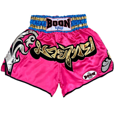 MT34 Muay Thai Shorts PINK FLOWERS - BOON Sport